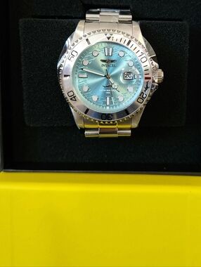 Invicta 240468 Silver Stainless Steel Dive Watch | 100M WR | Blue Dial | NWT